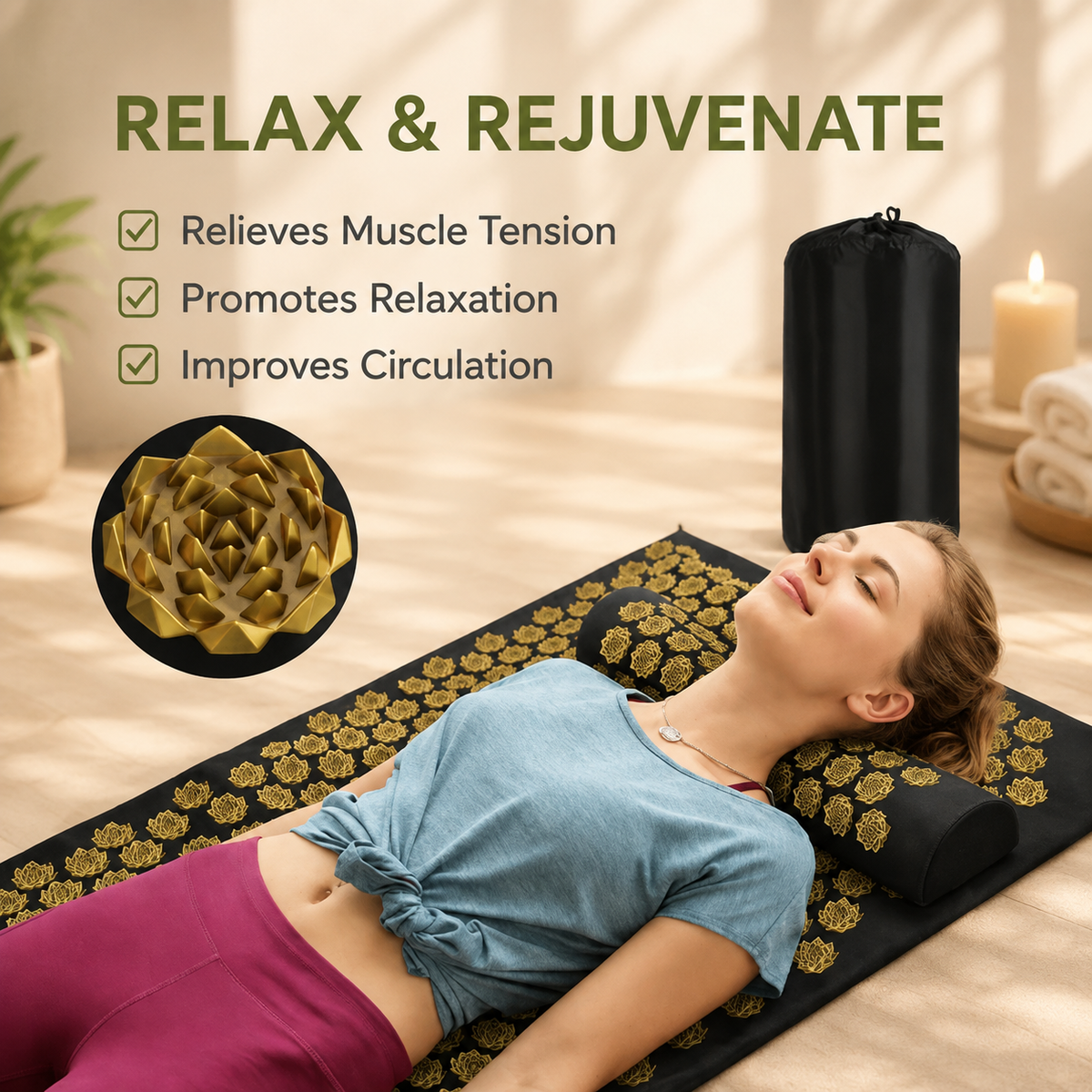 LotusRelief™ Acupressure Mat
