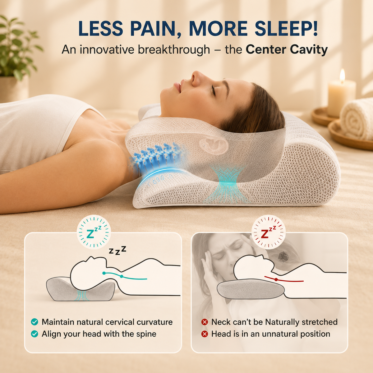 DeepRest™ Comfort Support Pillow